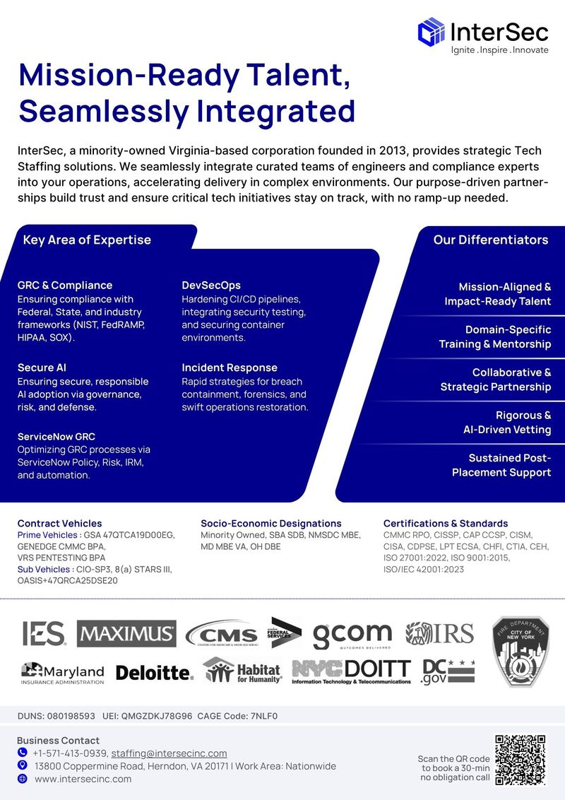 InterSec Staffing Capability Statement document preview